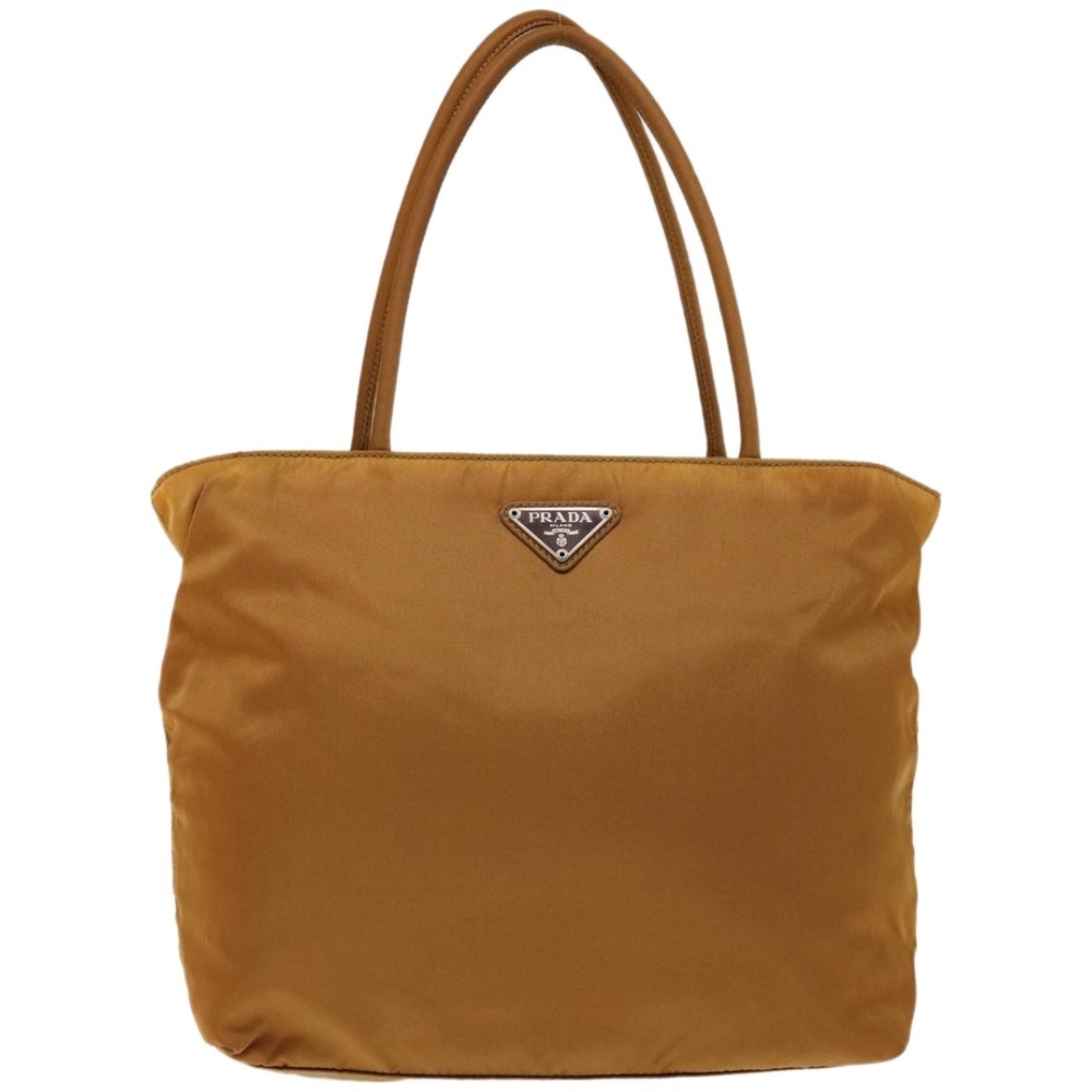 PRADA Hand Bag Nylon Bronze Auth ac2765 - Picture 13 of 16